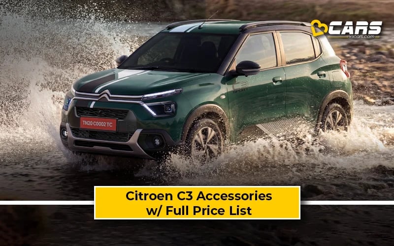 2026 Citroen C3 X Accessories Price List