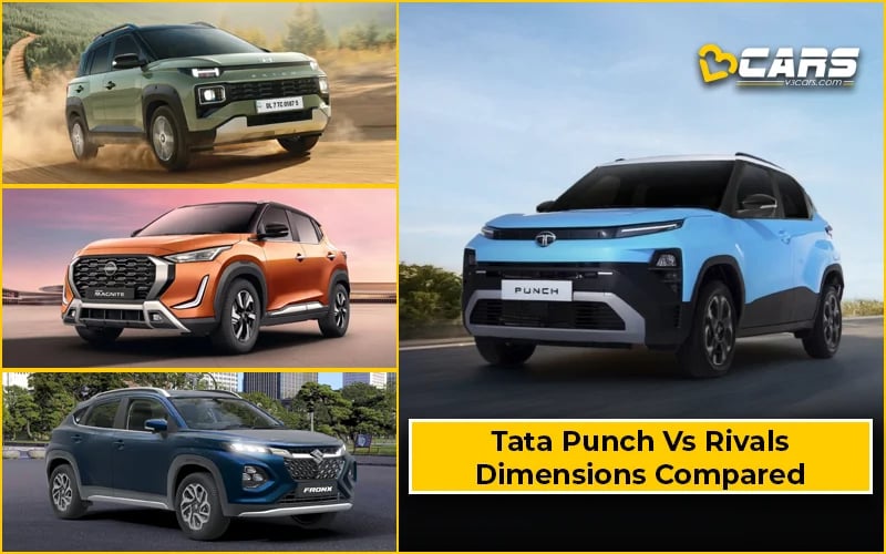 2026 Tata Punch Facelift Dimensions Compared With Rivals