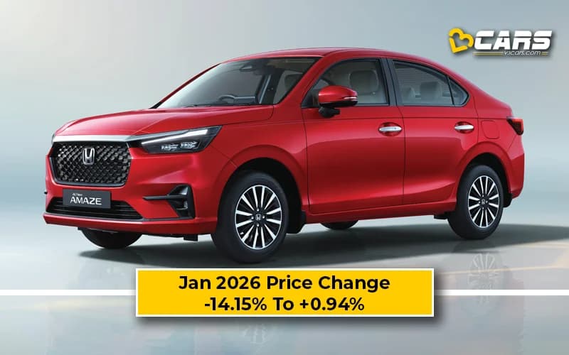 First Spot: Honda Amaze 2026 Jan Price Change — Hiked Up To 7k