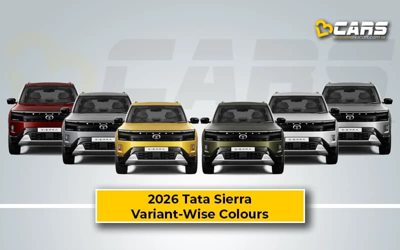 2026 Tata Sierra – All Exterior Colour Options (Variant-wise)
