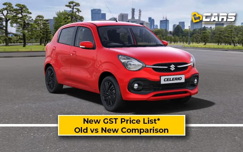 Maruti Celerio — New GST Rate List