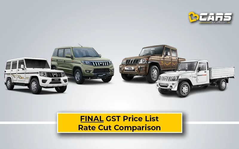 Final Mahindra Bolero, Neo, Pickup, Camper Price After GST Rate Cut