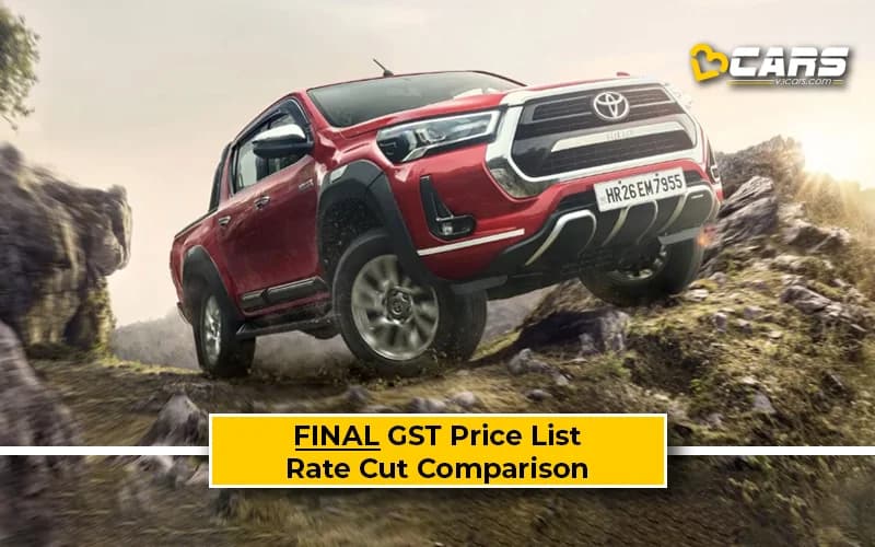 Final Toyota Hilux Price List After GST Rate Cut (Confirmed)