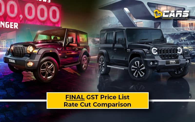 Final Mahindra Thar & Thar Roxx Price List After GST Rate Cut