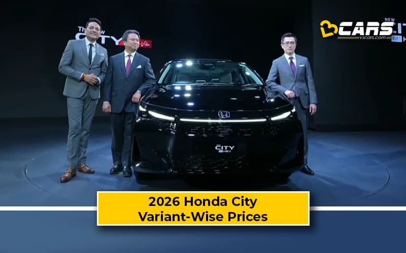 2026 Honda City Facelift Variant-Wise Prices Announced