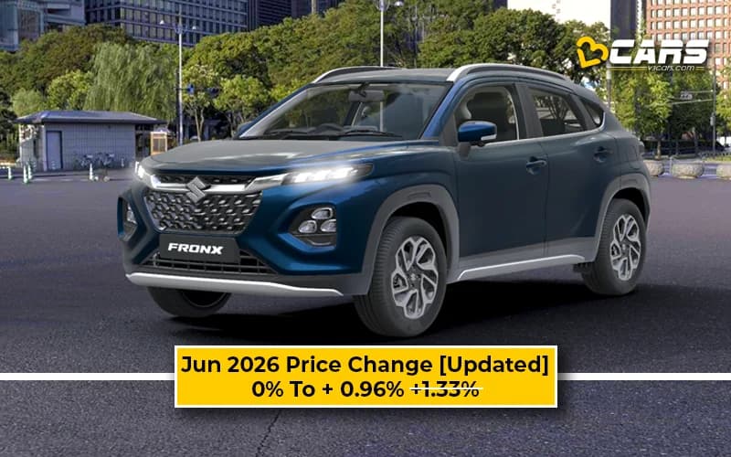 Maruti Suzuki Fronx 2026 Jun Price Change — Hiked Up To 7.5k