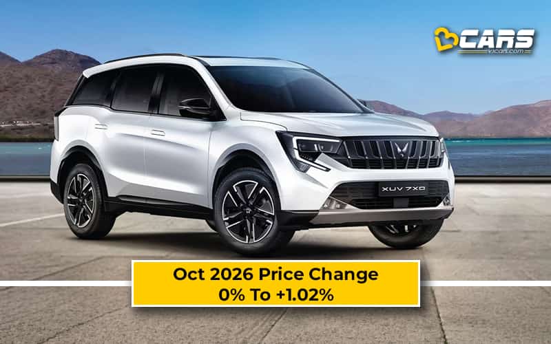 Mahindra XUV 7XO 2026 Oct Price Change - Hiked Up To 20k