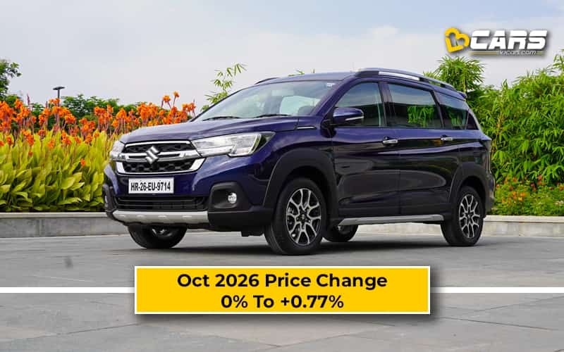 Maruti Suzuki XL6 2026 Oct Price Change — Hiked Up To 10k