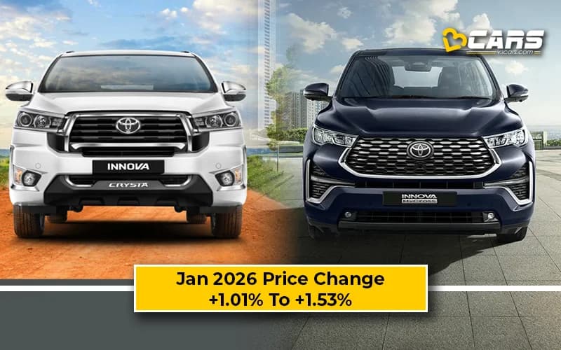 First Spot: January 2026: Toyota Innova Hycross & Innova Crysta Price Change — Hiked By Up To 48k news image