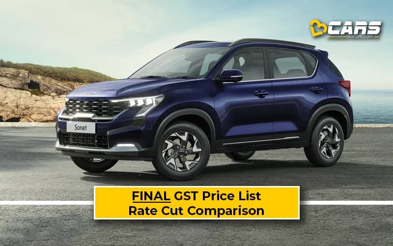 Final Kia Sonet Price List After GST Rate Cut (Confirmed)