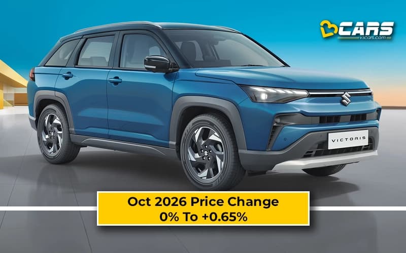 Maruti Suzuki Victoris 2026 Oct Price Change - Hiked Up To 10k