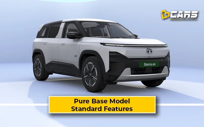 Tata Sierra EV Pure Features (Sierra EV Base Model @ Rs. 18.79 Lakh)