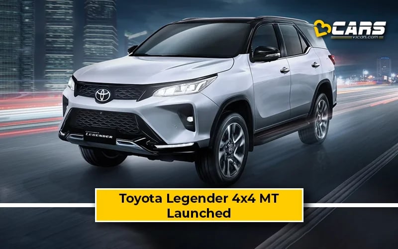 Toyota Fortuner Legender 4x4 Manual Variant Launched At Rs. 46.36 Lakh