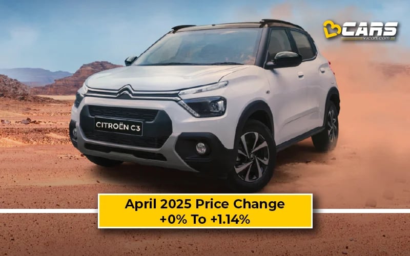 Citroen C3 April 2025 Price Change