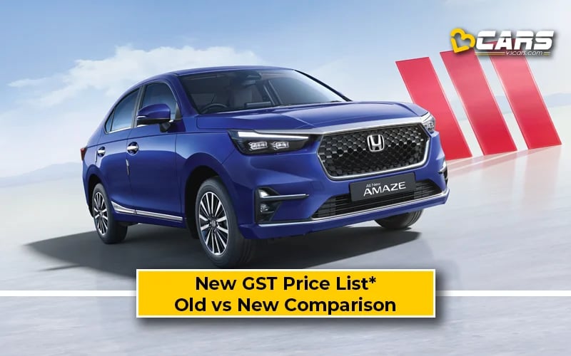 Honda Amaze — New GST Rate List