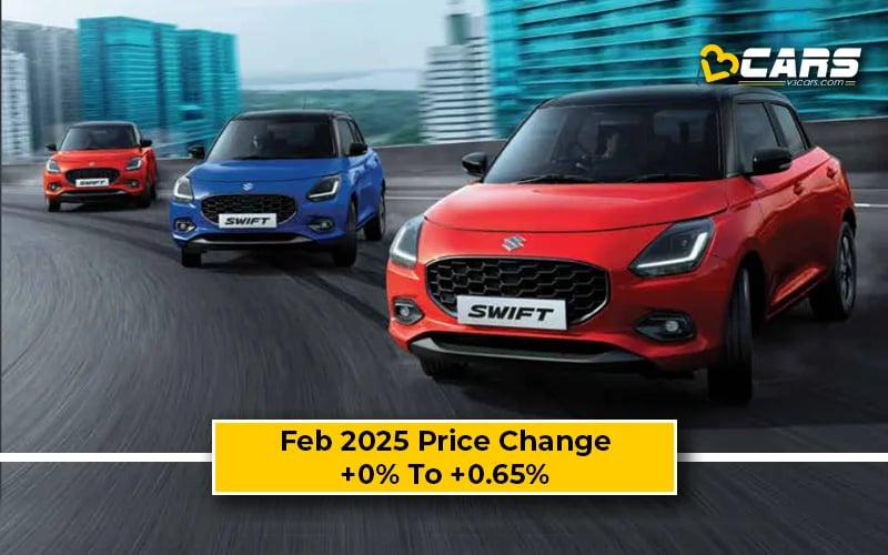 Maruti Swift 2025 Price Change — Hiked By Up To 5k