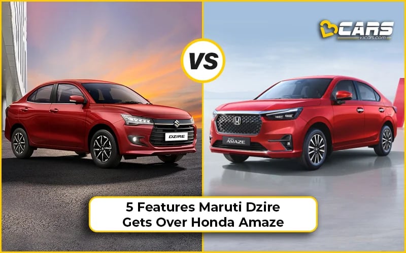 2024 Maruti Dzire Features Over New Honda Amaze