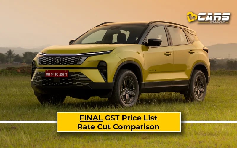 Final Tata Harrier Price List After GST Rate Cut (Confirmed)