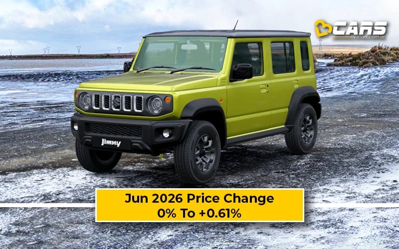 Maruti Suzuki Jimny 2026 Jun Price Change — Hiked Up To 7.5k