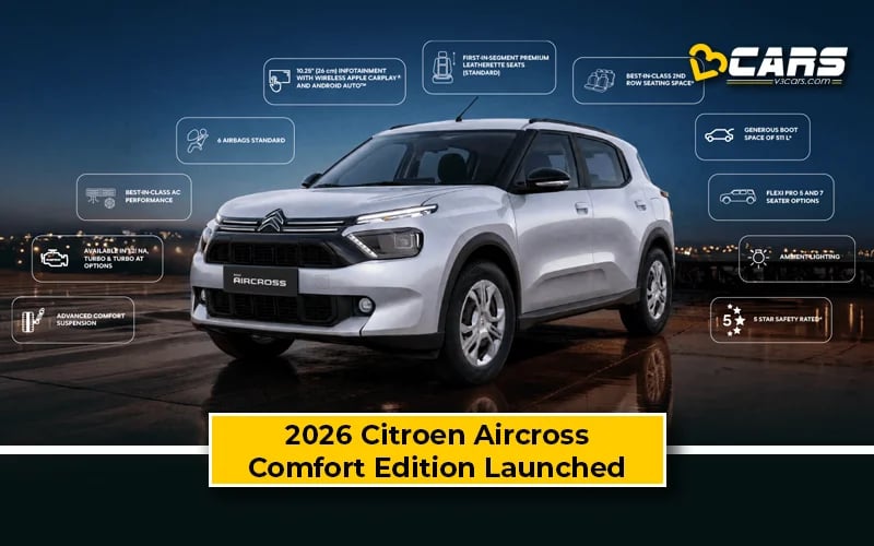 2026 Citroen Aircross Comfort Edition Launched – Top Features