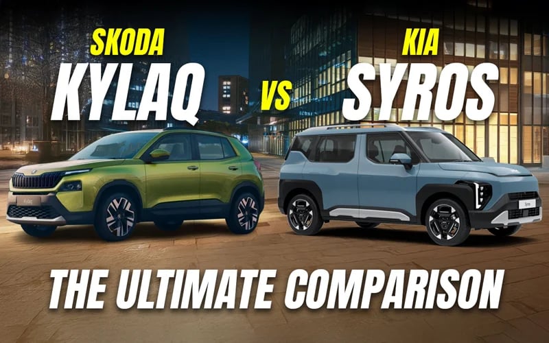 Skoda Kylaq Prestige vs Kia Syros HTX: Sub Rs 14 Lakh Battle | Which Car Is More Value for Money?