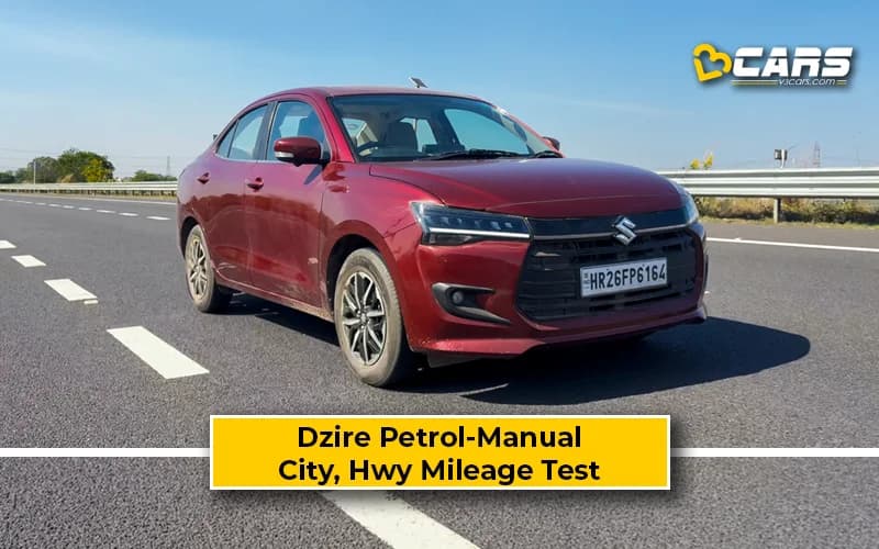 Maruti Suzuki Dzire Petrol-MT Actual City, Highway Mileage Test