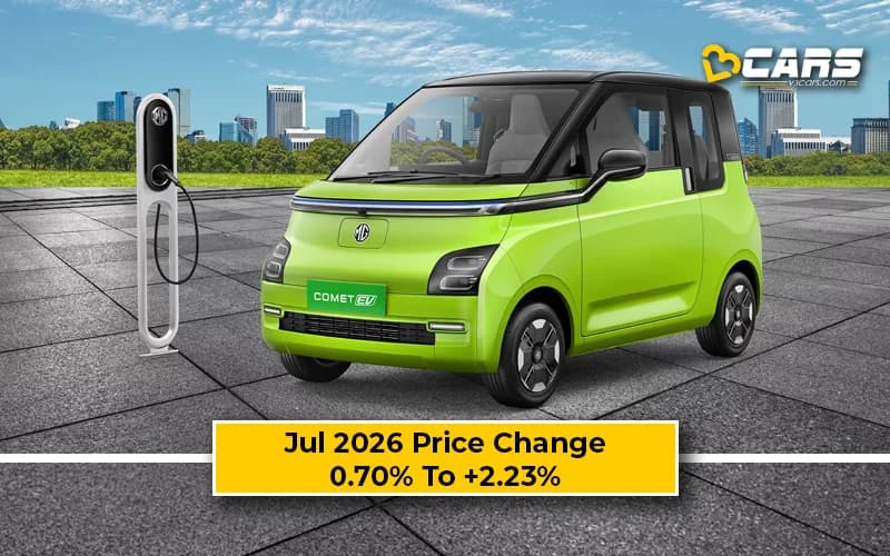 MG Comet EV 2026 Jul Price Change — Hiked Up To 17k