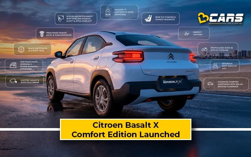 2026 Citroen Basalt X Comfort Edition Launched At Rs. 8.75 Lakh