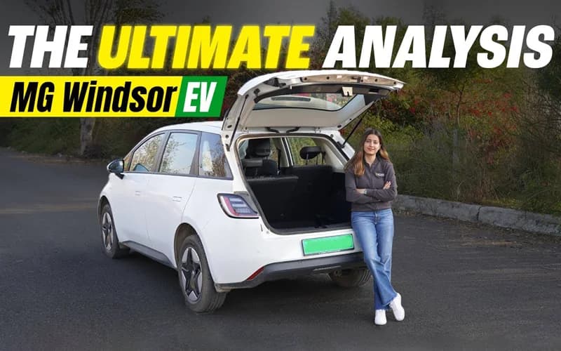 MG Windsor EV Rear Seat & Boot Space Review | Can 3 People Sit In Rear Of Windsor EV?