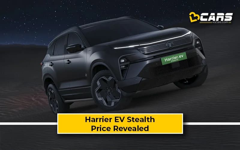 Tata Harrier EV Stealth Prices Announced — Bookings To Open Tomorrow