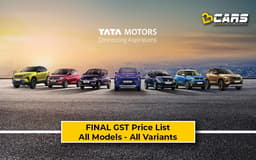 Confirmed Tata Cars & SUVs GST Price Cuts — All Models & Variants