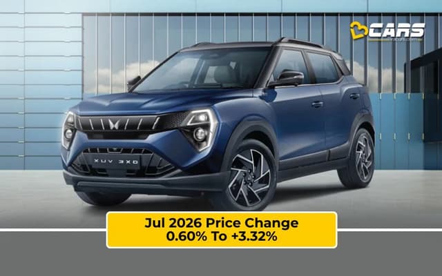 Mahindra XUV 3XO 2026 Jul Price Change — Hiked Up To 30K