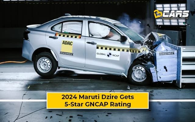 2024 Maruti Suzuki Dzire Scores 5-Star Safety Rating
