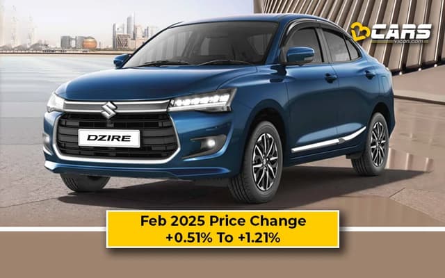 Maruti Dzire 2025 Price Change — Hiked By Up To 10k