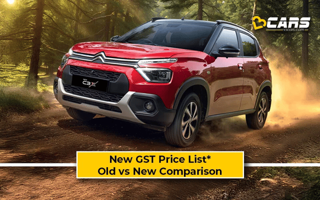 Citroen C3X — New GST Rate List