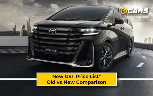 Toyota Vellfire — New GST Rate List