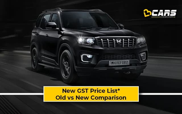 Mahindra Scorpio-N — New GST Rate List (Tentative; Sep 22)