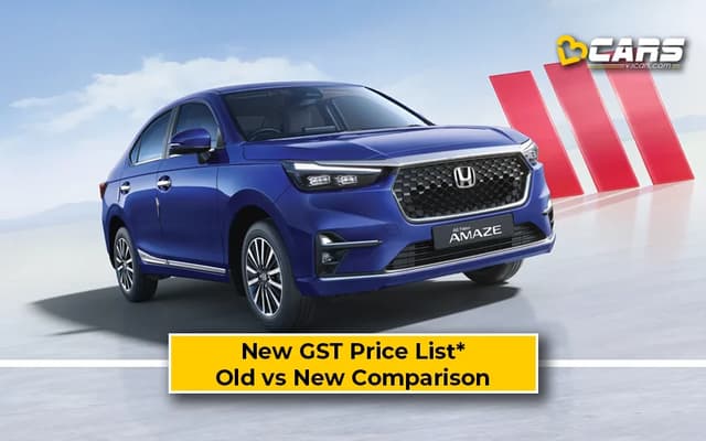 Honda Amaze — New GST Rate List