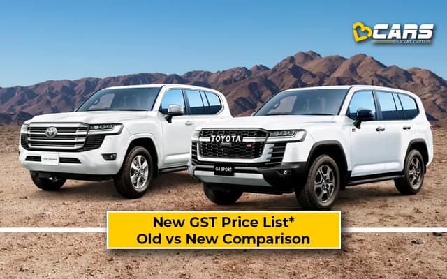 Toyota Land Cruiser — New GST Rate List
