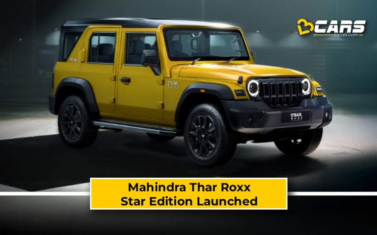 Mahindra Thar Roxx Star Edition Launched