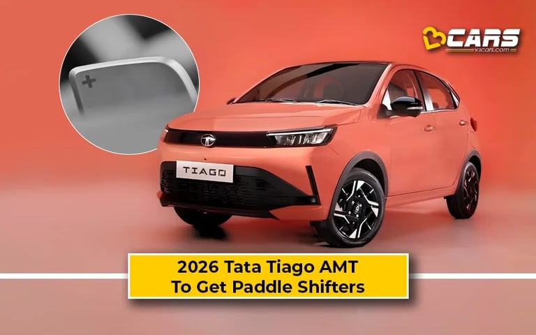 2026 Tata Tiago AMT To Get Paddle Shifters, Rotary Drive Selector