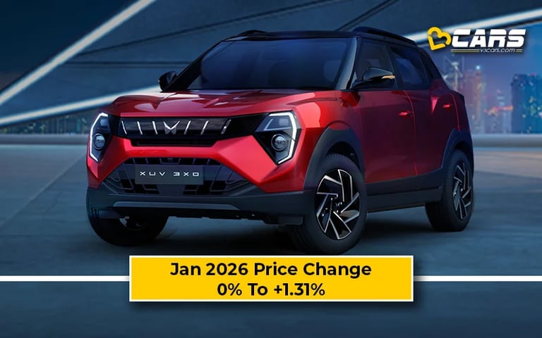 Exclusive: Mahindra XUV 3XO 2026 Jan Price Change — Hiked Up To 17k