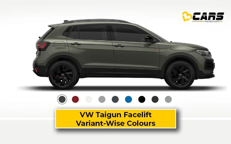 Volkswagen Taigun 2026 – All Exterior Colour Options (Variant-Wise)