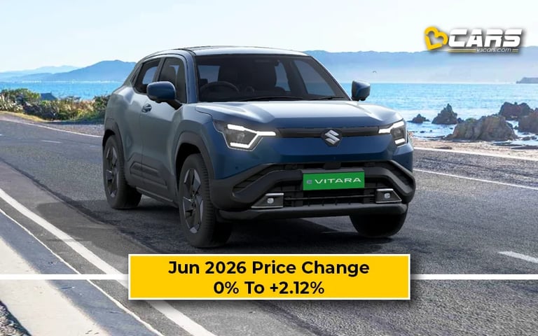 Maruti Suzuki EVitara 2026 Jun Price Change — Hiked Up To 42k