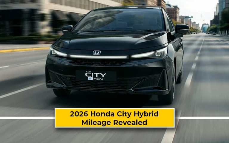 2026 Honda City Hybrid Mileage Revealed