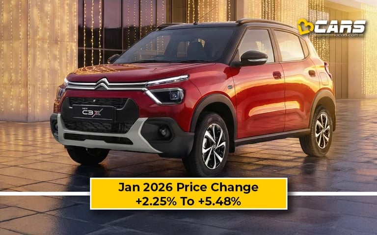 First Spot: Citroen C3/C3X 2026 Jan Price Change — Hiked Up To 41k