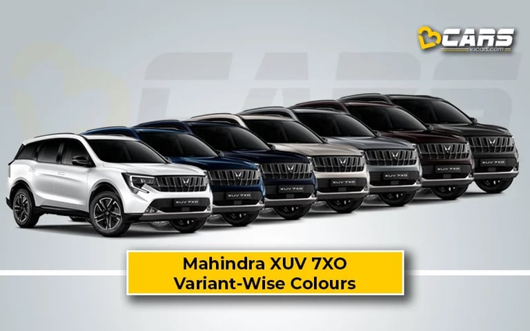 Mahindra XUV 7XO 2026 – All Exterior Colour Options (Variant-Wise)