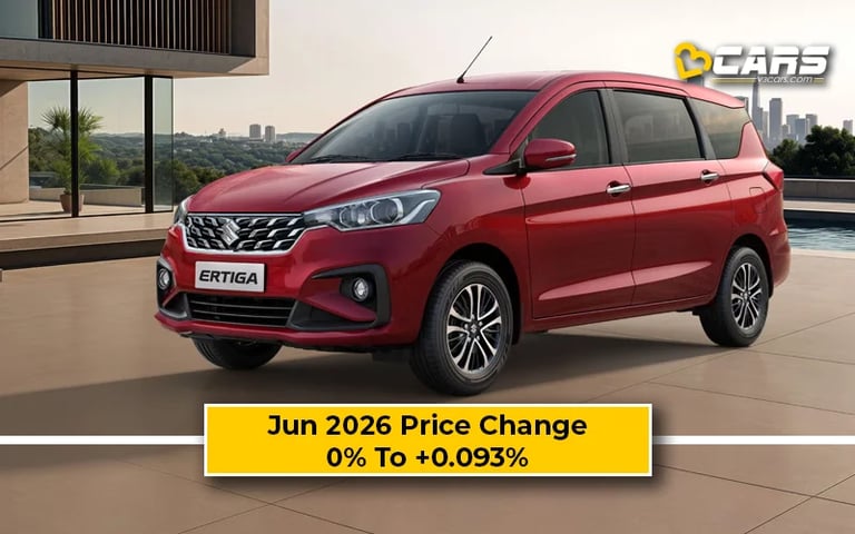 Maruti Suzuki Ertiga 2026 Jun Price Change — Hiked Up To 10k