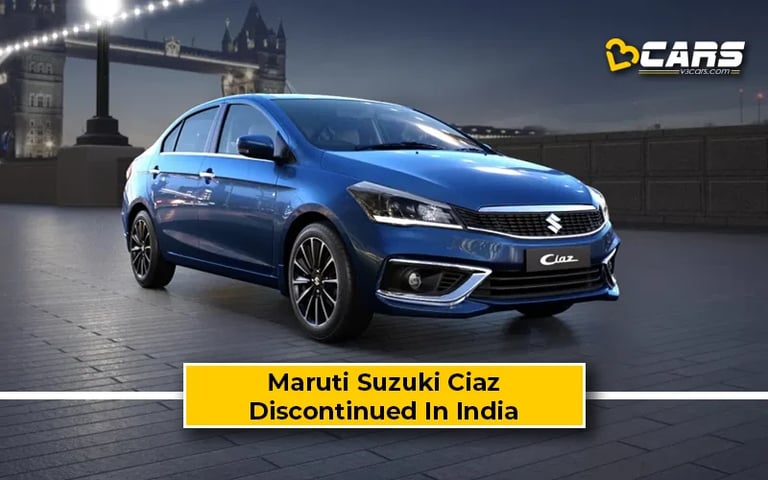 Maruti Suzuki Ciaz Discontinued In India – End Of An Era For Sedans