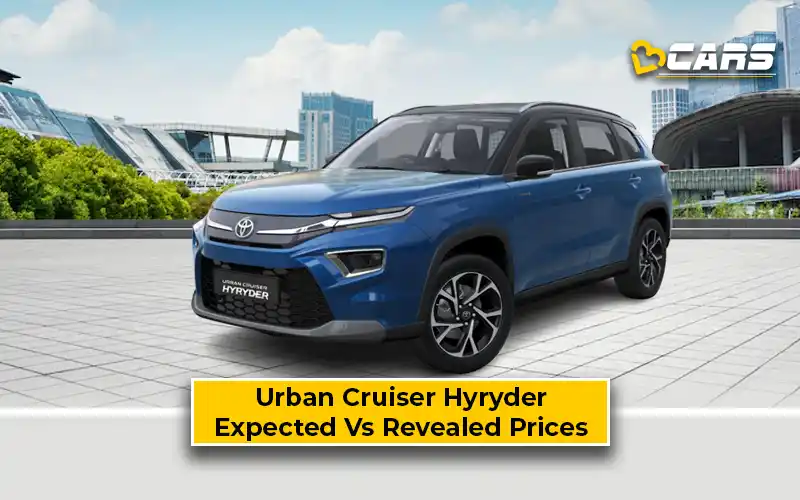 Toyota Urban Cruiser Hyryder Expected Vs Revealed Prices
